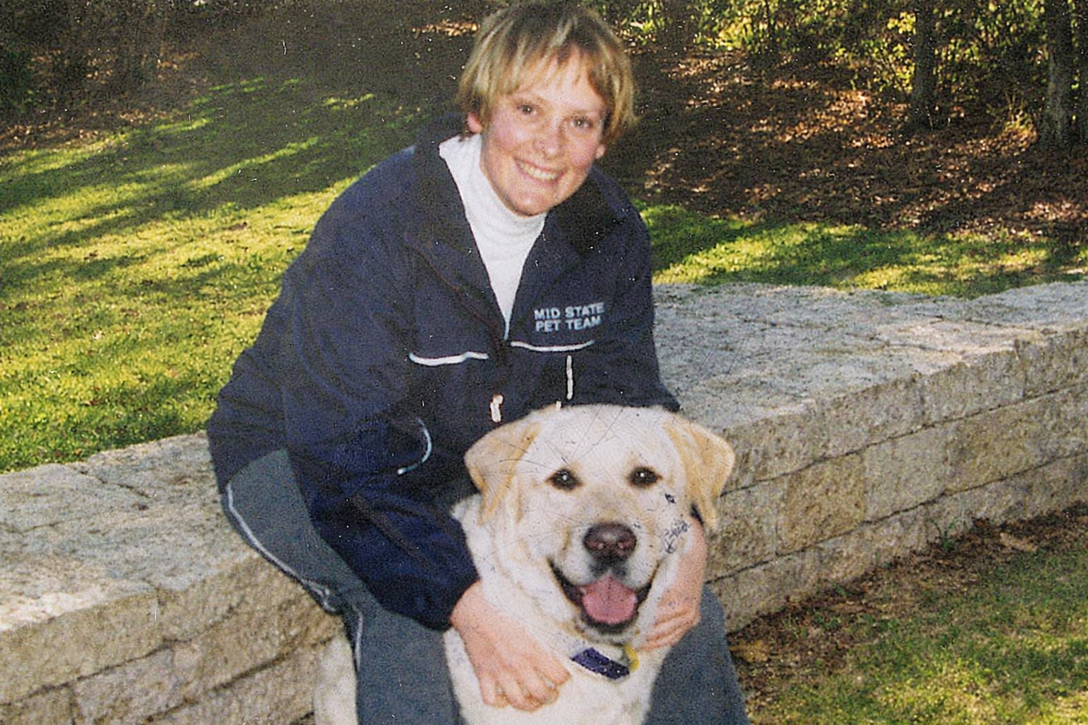 Lisa Bach with a dog